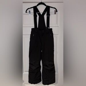 Weatherproof Black Snow Pants with Suspenders boy size small- 7/8